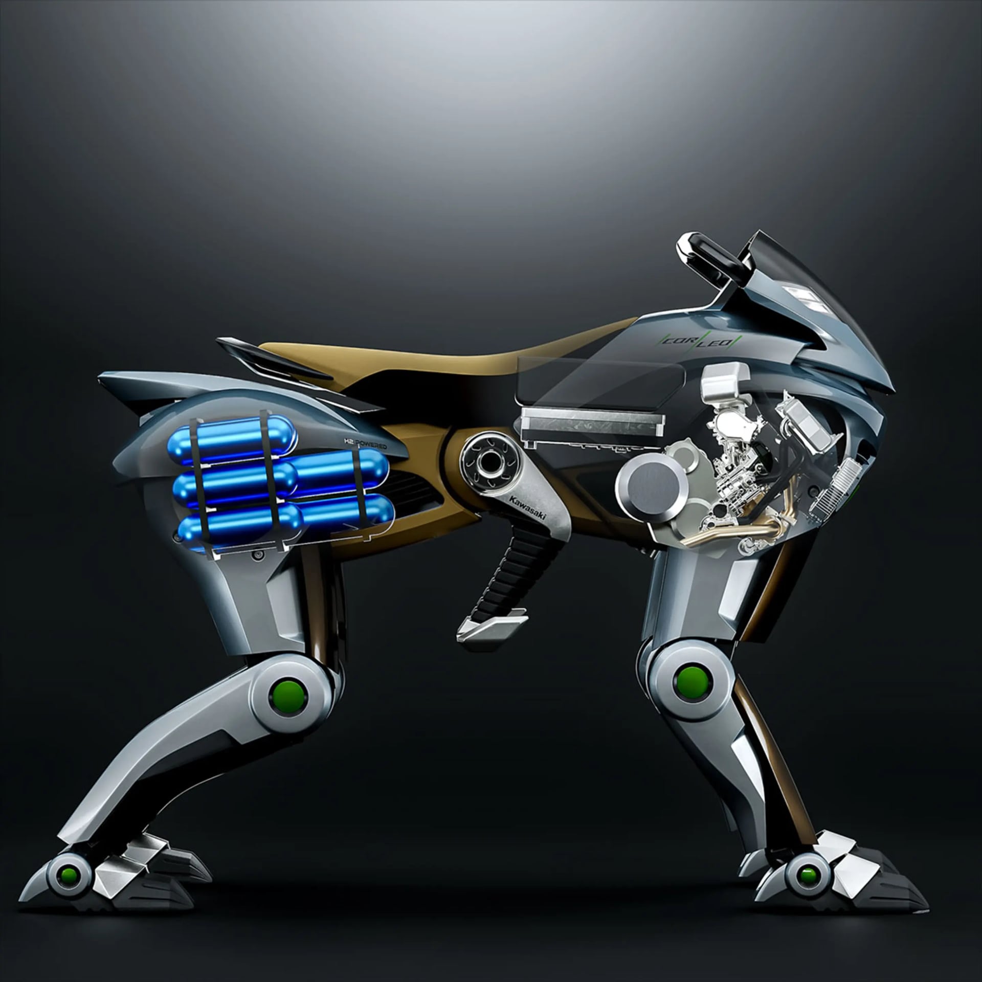 whats known about Kawasaki Corleo a hydrogen-powered robot horse for off-roading-2 اسب رباتیک کورلئو