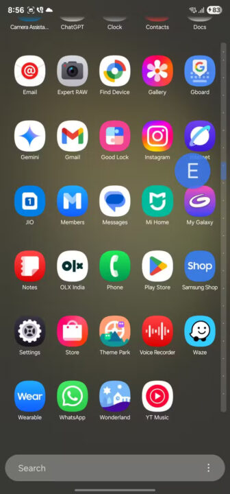 oneui-7-app-drawer ۶ قابلیت مخفی One UI 7 که احتمالا از آنها بیاطلاع هستید - نیعان مگ