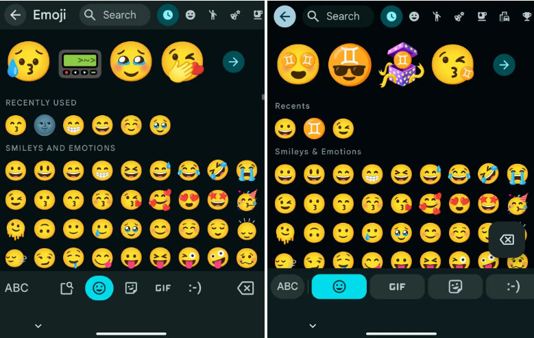 Gboard new emoji بخش انتخاب ایموجی، GIF و استیکر در کیبورد گوگل تغییر می کند! - نیعان مگ
