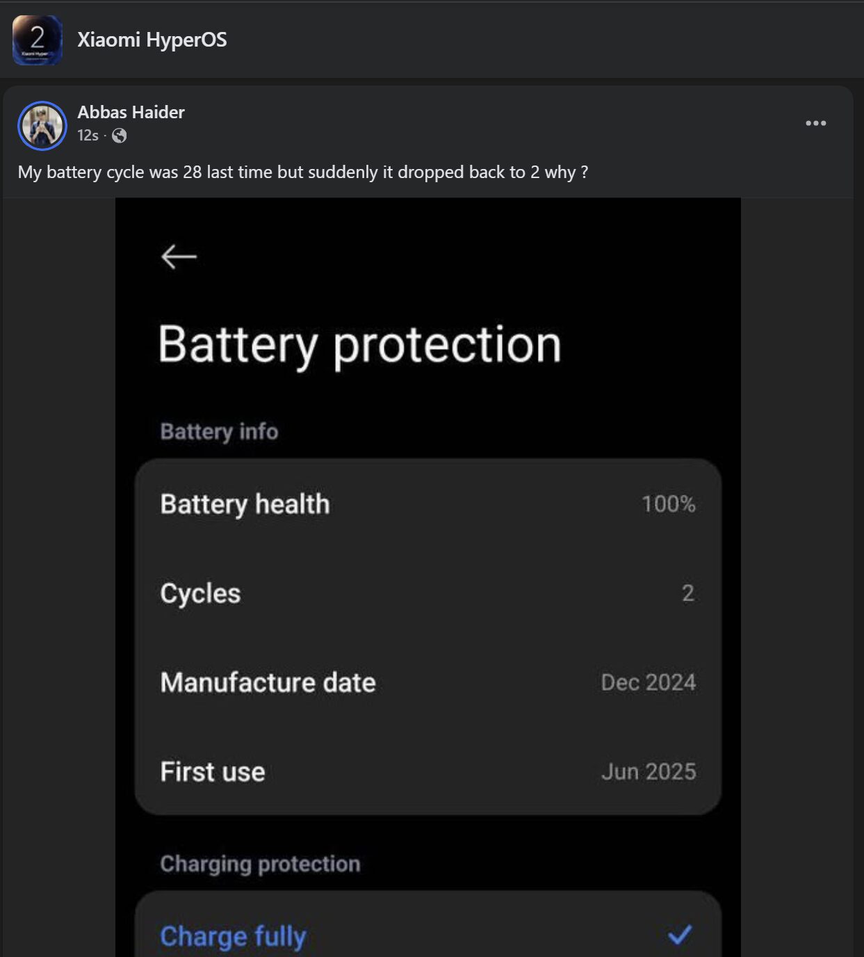 New HyperOS bug resets Xiaomi battery cycle count باگ جدید HyperOS، شمارش چرخه باتری شیائومی را ریست میکند
