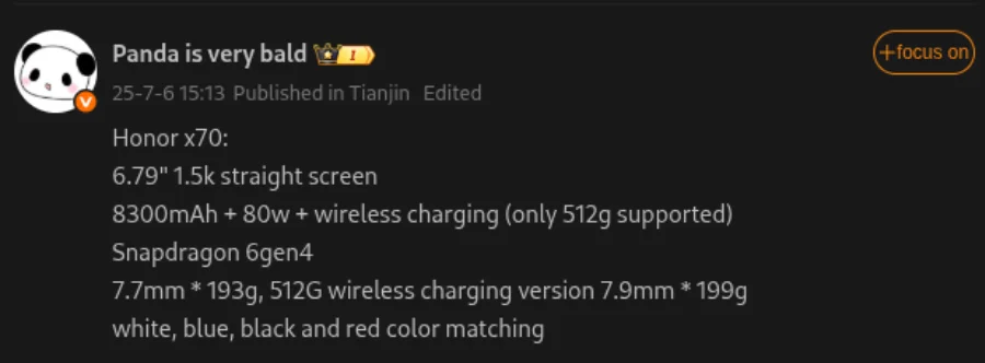Honor-X70-specs-leak1 افشای اطلاعات Honor X70