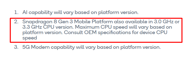 Snapdragon-8-Gen-3-new-variants- تراشه Snapdragon 8 Gen 3