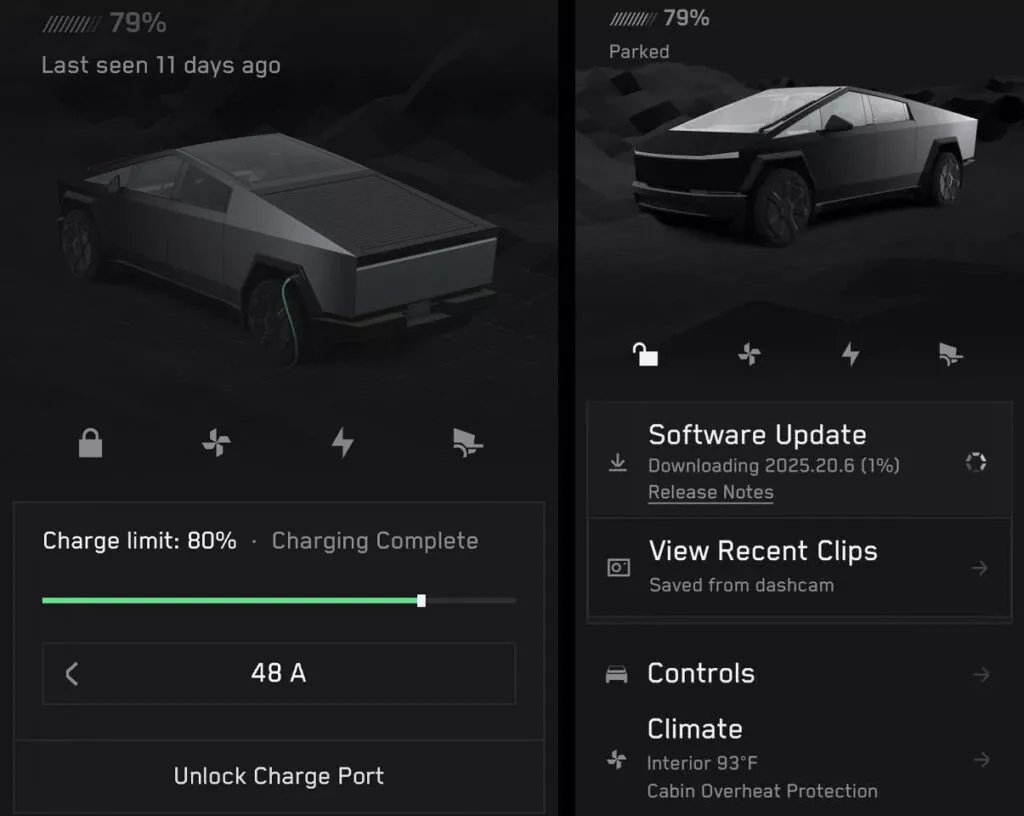 Cybertruck Owner Returns To Dead EV After Two Weeks Plugged In1 مالک سایبرتراک پس از دو هفته اتصال خودرویش به برق، شارژ ندارد