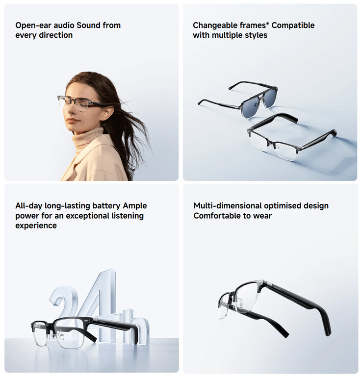 csm_Main-highlights-of-Xiaomi-Smart-Audio-Glasses_9ed2089bb0 شیائومی از عینک هوشمند جدید خود با قیمت اقتصادی و شارژدهی تا 11 روز رونمایی کرده است.