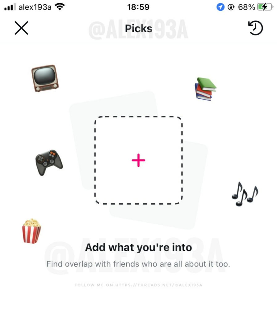 نمایش علایق در اینستاگرام