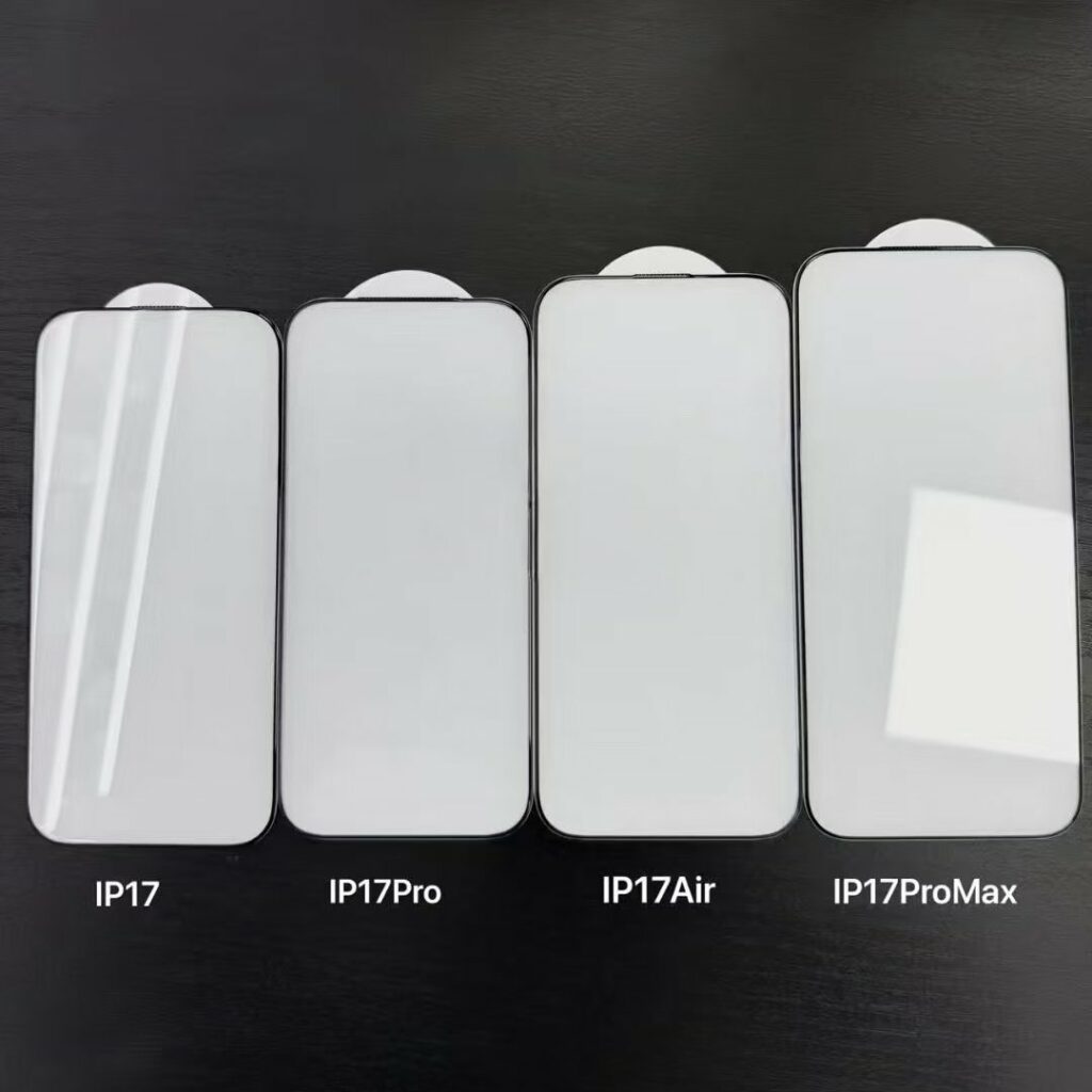 مقایسه اندازه صفحه نمایش آیفون 17 ایر با مدل‌های پرو و پرو مکس