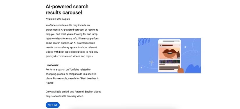 قابلیت جستجوی قدرتمند یوتیوب اکنون برای کاربران بیشتری در دسترس است