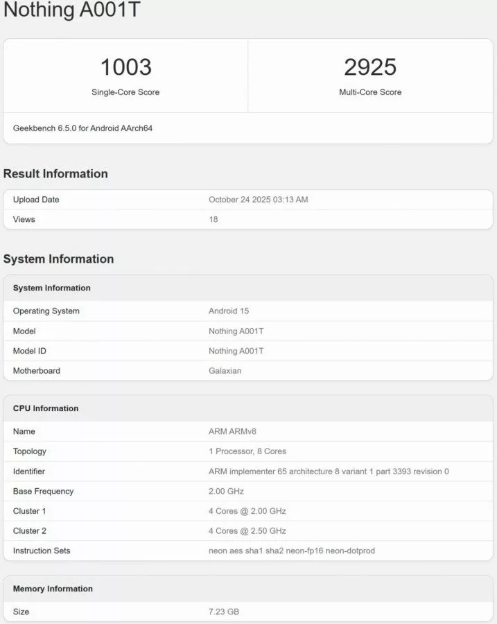 مشخصات و قیمت ناتینگ فون (3a) لایت