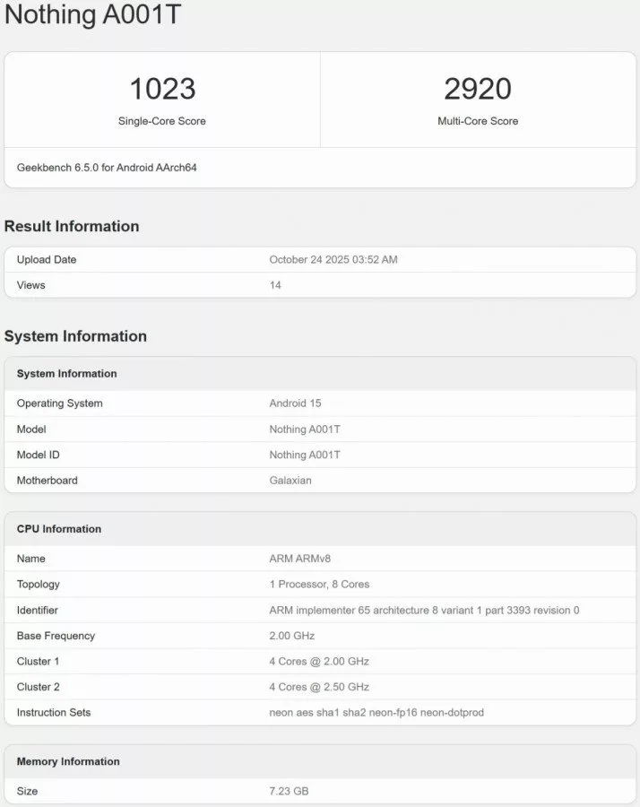 مشخصات و قیمت ناتینگ فون (3a) لایت