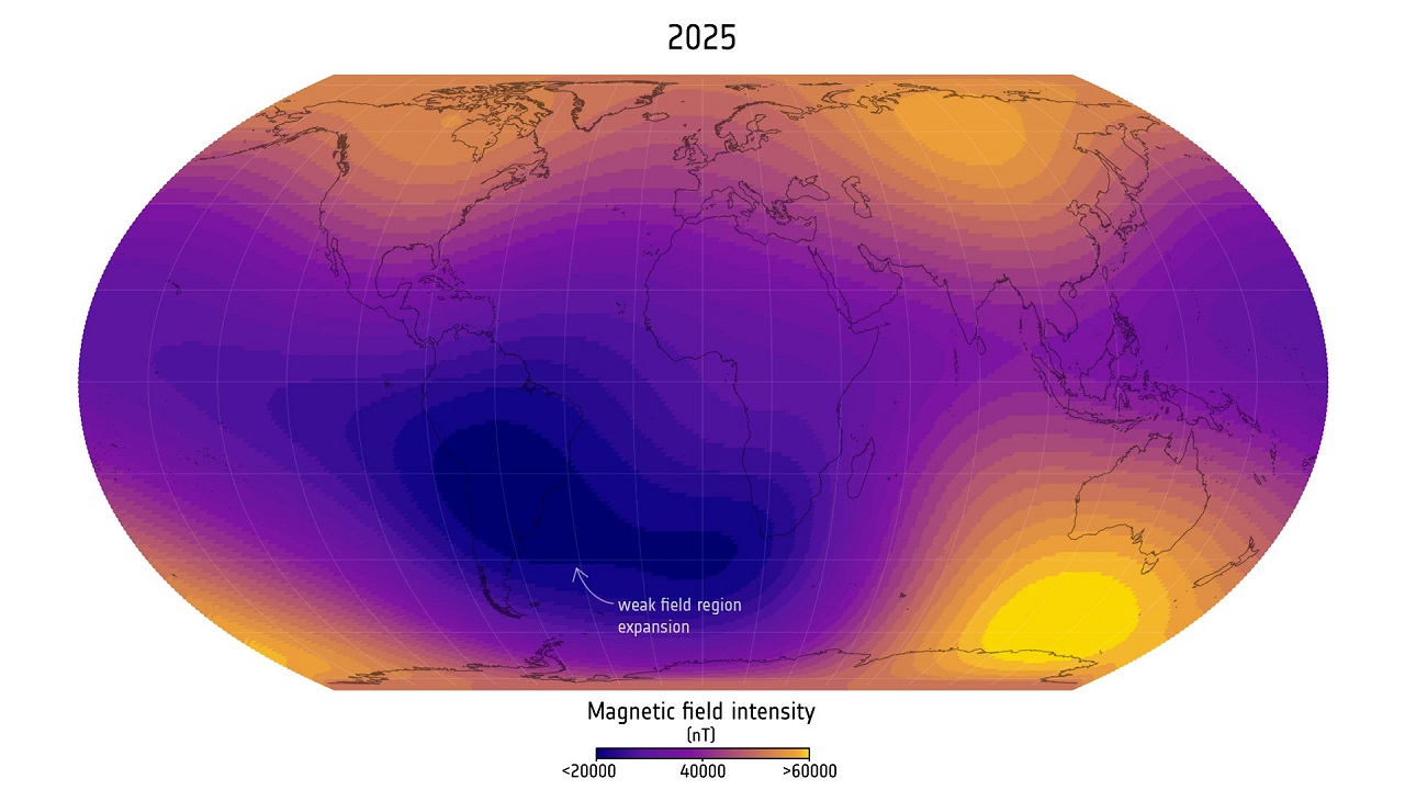 Something Weird Is Happening to Earths Magnetic Field چیزی عجیب در حال اتفاق افتادن در میدان مغناطیسی زمین است - نیعان مگ