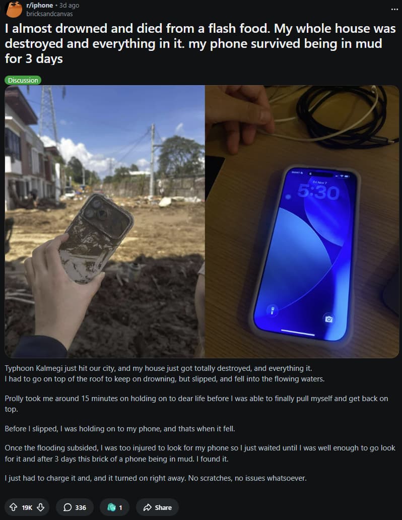 1000012085 یک گوشی آیفون ۱۷ پرو در زیر گل و لای به مدت سه روز سالم باقی ماند - نیعان مگ