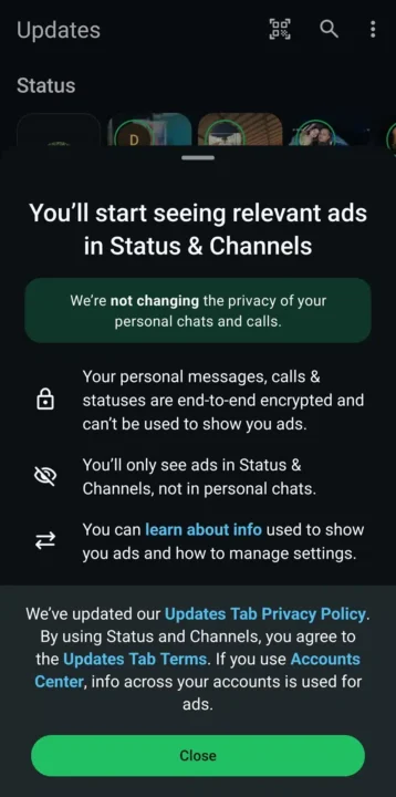1000016425 تبلیغات در استاتوس واتساپ حالا برای کاربران بیشتری نمایش داده میشود - نیعان مگ