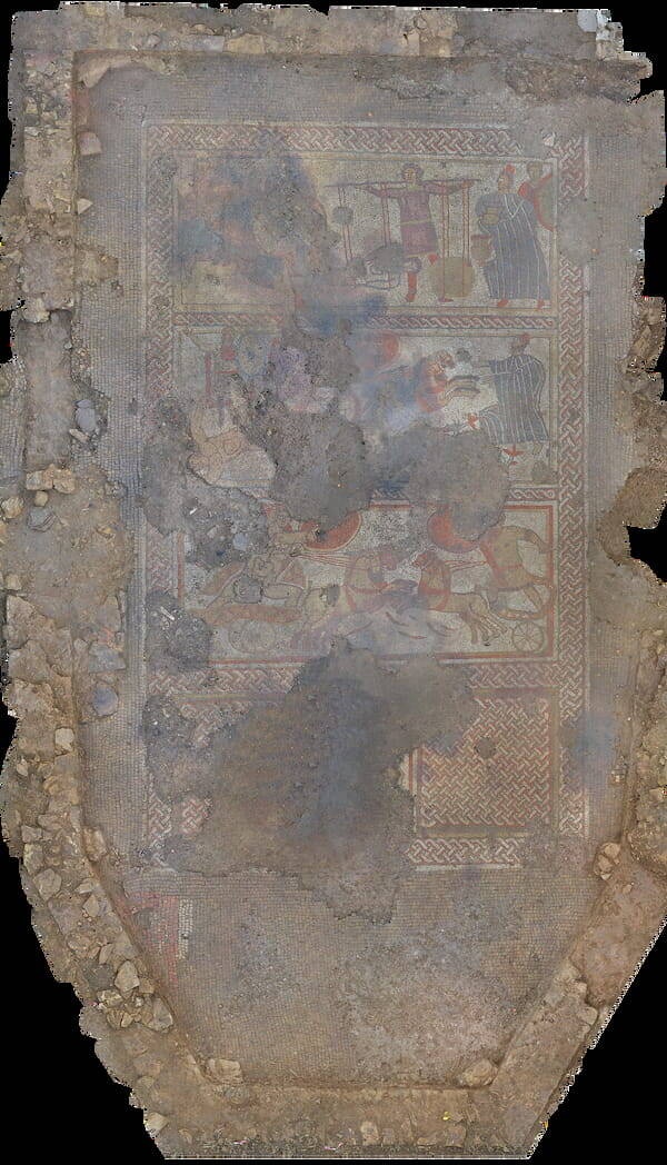 complete-ketton-mosaic کشف تاریخی در انگلستان: موزاییک کتون روایتی گمشده جنگ تروا را نشان میدهد - نیعان مگ